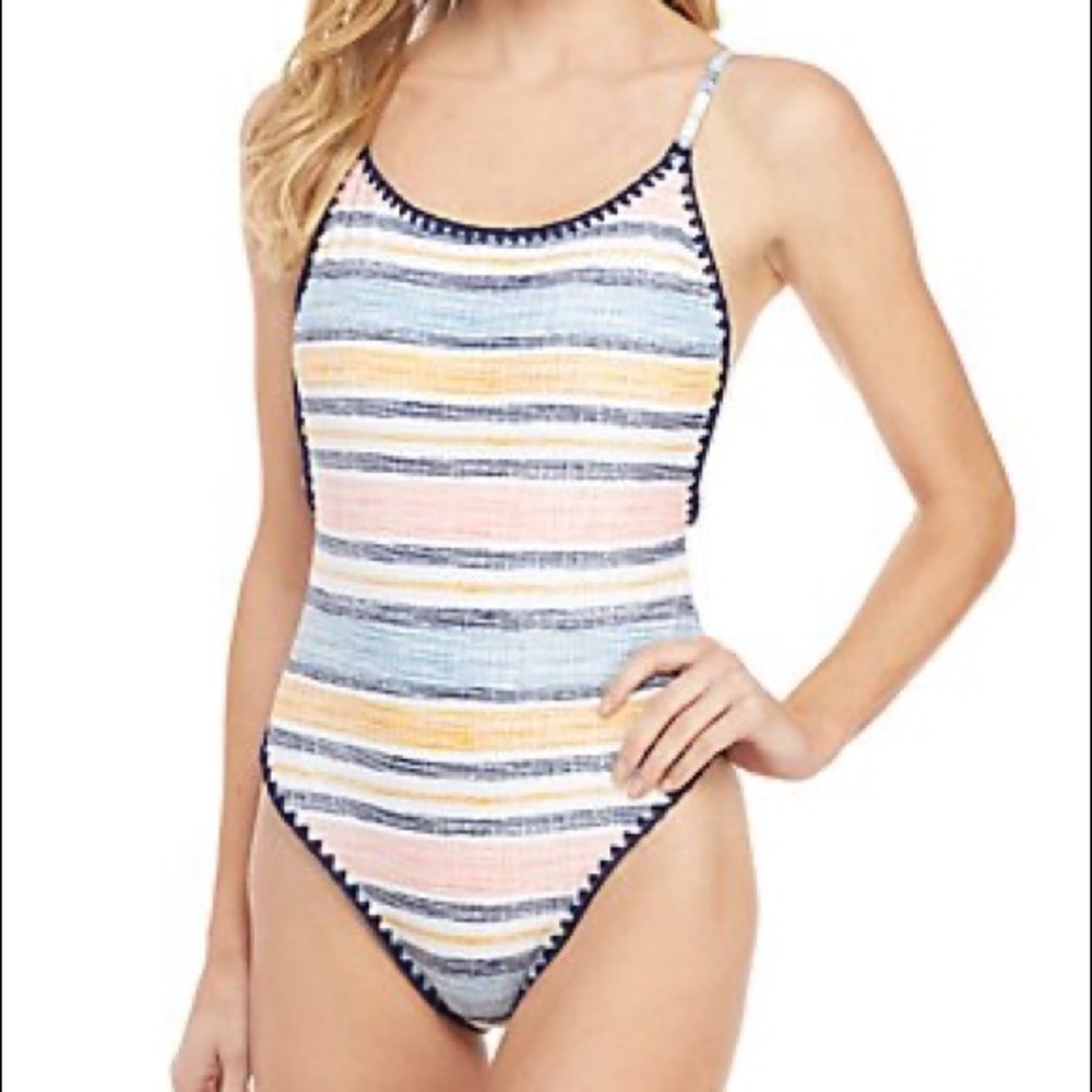 NWT {True Craft} Summer Stripe One-Piece Swimsuit